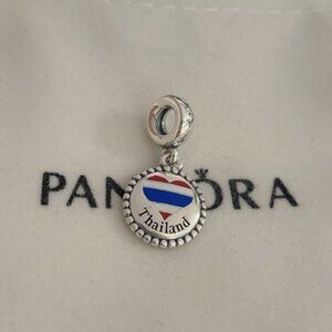 Pandora Thailand Flag Dangle Charm S925 Sterling Silver Pendant